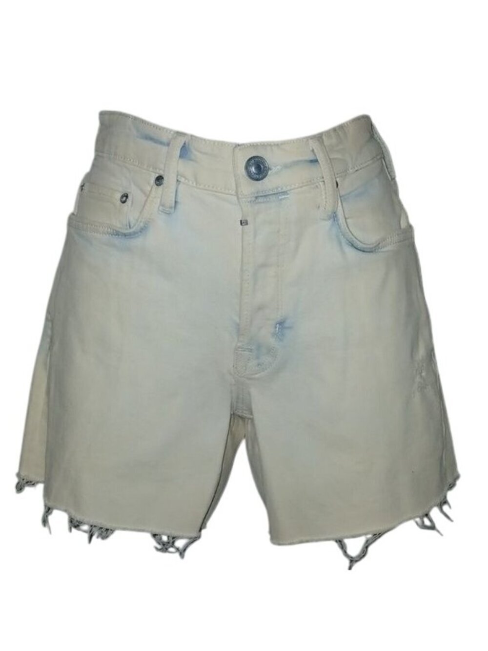 All Saints Rex Distressed Hem Jean Shorts